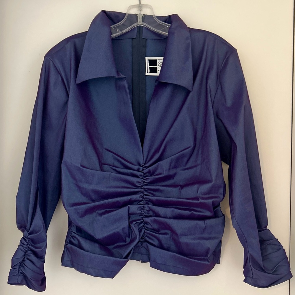 Tadashi ruched evening top